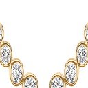 8 kt guld ørestikker bue med 7 zirconia i rørfatning Mål:13,03 x 1,25 mm