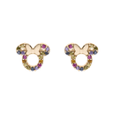 9 kt guld ørestikker Minnie Mouse med multi farver