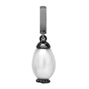 Million Heart drop - sort rhodineret sølv charm - 610-B05White