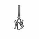Angel in the Sky - sort rhodineret sølv charm - 610-B20