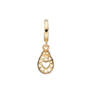 Secret Hearts - forgyldt sølv charm - 610-G58