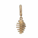 Twisted Drop - forgyldt sølv charm - 610-G71