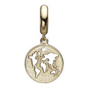The World - forgyldt sølv charm - 610-G86
