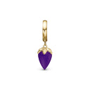 Drop Purple Chalcedony - Forgyldt Charms - 610-G95purple