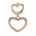 Open Love rose - forgyldt sølv charm - 610-R62