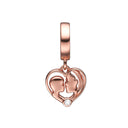 MOTHER & CHILD - rosaforgyldt sølv - charm - 610-R67