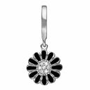 Black Marguerite Hanger - sølv charm - 610-S68black