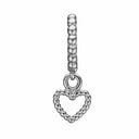 Bubbly Heart - sølv charm - 610-S74