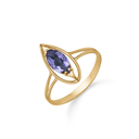 8 kt. guld ring øje med ametyst.