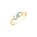 8 kt. guld ring evighedstegn med syntetiske cubic zirconia i halvdelen. "infinity"