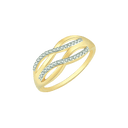 8 kt. guld ring dobbelt evighedstegn med syntetiske cubic zirconia.