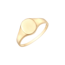 8 kt. guld ring oval pladering.