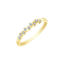 8 kt. guld ring snoget med syntetiske cubic zirconia.