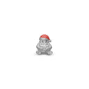 Christmas charm 2022, SANTA 4mm, silver
