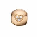 Topaz Heart Dream - forgyldt sølv charm - 623-G09