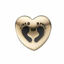 Baby Feet - forgyldt sølv charm - 623-G117
