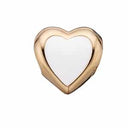Big Enamel Heart - forgyldt sølv charm - 623-G14
