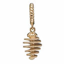 Twisted Drop - forgyldt sølv charm - 623-G145