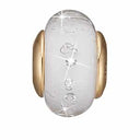 White Topas Globe - forgyldt sølv charm - 623-G170