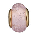 Bubbly Pink Globe - forgyldt sølv charm - 623-G172