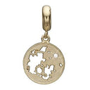 Denmark - forgyldt sølv charm - 623-G178