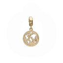 The World charm - forgyldt sølv charm - 623-G179