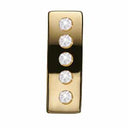 Topaz double charm - forgyldt sølv charm - 623-G184