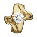 With Love stopper charm - forgyldt sølv charm - 623-G208