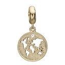 The World - forgyldt sølv charm - 623-G209