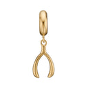 WISHBONE - forgyldt sølv - charm - 623-G219