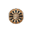 Black Marguerite - forgyldt sølv charm - 623-G30black