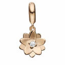 Natural Flower - forgyldt sølv charm - 623-G40