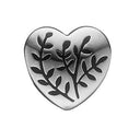 Fern Heart - sølv charm - 623-S114