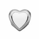 Big Enamel Heart - sølv charm - 623-S14