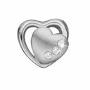Petite 2-hearts - sølv charm - 623-S162