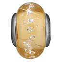 Golden Topaz Globe - sølv charm - 623-S168