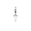 Drop white Chalcedony - Sølv Charms - 623-S249White