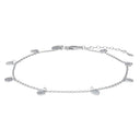 Rhodineret sølv ankel DISC52 23+4cm - 625 007