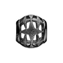 My Sparkling Star - sort rhodineret sølv charm - 630-B111