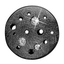 The Moon - sort rhodineret sølv charm - 630-B171