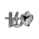 FAITH HOPE & LOVE - sort rhodineret sølv - charm - 630-B174