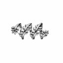 Twisting Leafs - sort rhodineret sølv charm - 630-B87