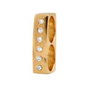 Double Charm safir - guld charm - 630-G13White