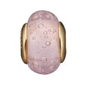 Bubbly Pink Globe - forgyldt sølv charm - 630-G159