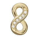 Eternity double charm - forgyldt sølv charm - 630-G164