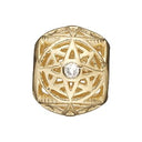 Compass - forgyldt sølv charm - 630-G169