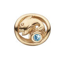 Stjernetegn fiskene - forgyldt sølv charm - 630-G67-2