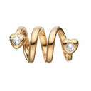 Topaz Heart Twist - forgyldt sølv charm - 630-G73