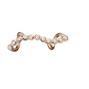 Bubbles rose - forgyldt sølv charm - 630-R105