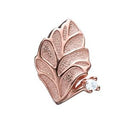 Topaz Leaf rose - forgyldt sølv charm - 630-R125